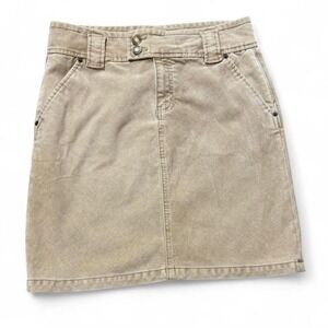 Vintage Gap Jeans Stretch Tan Corduroy Mini Skirt‎